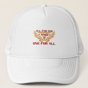 Badminton - alles voor één en één voor iedereen trucker pet