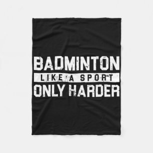 Badminton als een sport alleen harder shuttle ontw fleece deken