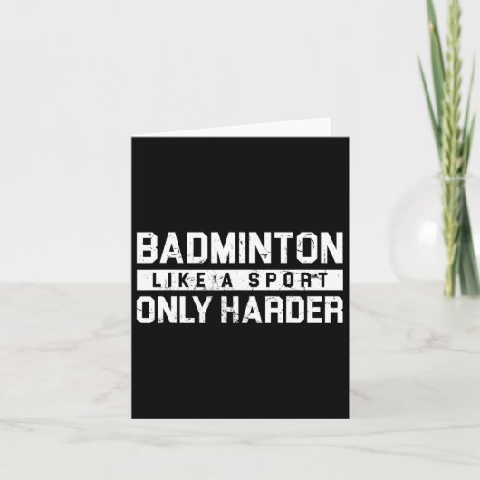 Badminton als een sport alleen harder shuttle ontw kaart (Voorkant)