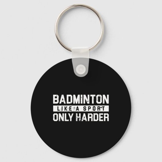 Badminton als een sport alleen harder shuttle ontw sleutelhanger (Voorkant)