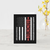 Badminton Amerikaanse Vlag 4e Juli Badminton Spele Kaart (Gele Bloem)