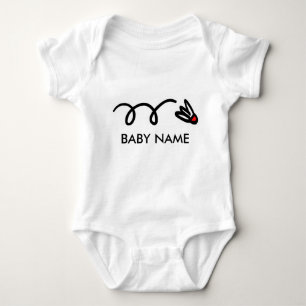 Badminton-baby met persoonlijke naam romper