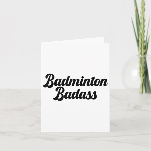 Badminton Bad Badminton Speler Grappig Nieuwigheid Kaart (Voorkant)