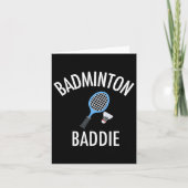 Badminton Baddie High School Sport Grappig Gift Sh Kaart (Voorkant)