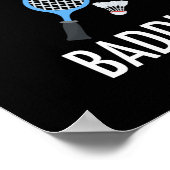 Badminton Baddie High School Sport Grappig Gift Sh Poster (Hoek)