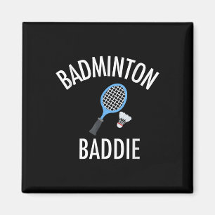 Badminton Baddie Middelbare School Sport Grappig C Magneet