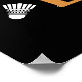 Badminton - Badminton aan het bot Poster (Hoek)