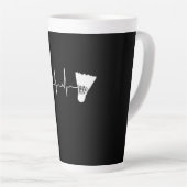 Badminton - Badminton Bal Hartslag Latte Mok (Rechterhoek)