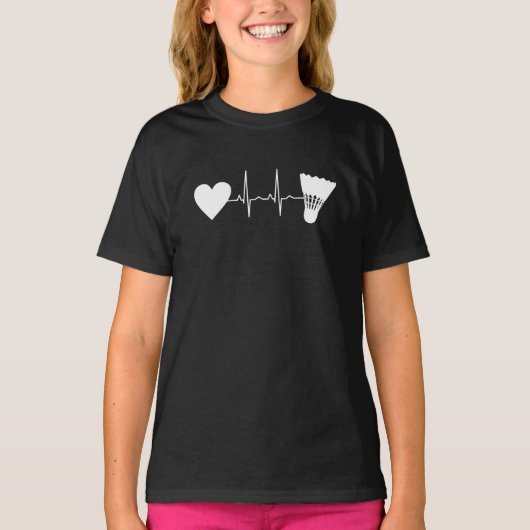 Badminton - Badminton Bal Hartslag T-shirt (Voorkant)