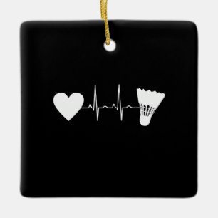 Badminton - Badminton Ball Heartbeat Keramisch Ornament