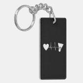 Badminton - Badminton Ball Heartbeat Sleutelhanger (Voorkant Links)