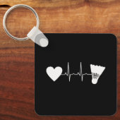 Badminton - Badminton Ball Heartbeat Sleutelhanger (Voorkant)