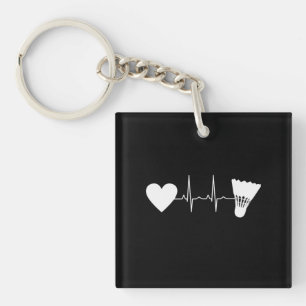 Badminton - Badminton Ball Heartbeat Sleutelhanger