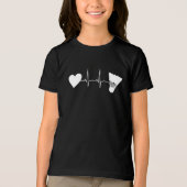 Badminton - Badminton Ball Heartbeat Tri-Blend Shirt (Voorkant)