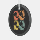 Badminton - Badminton Ball Retro Glas Ornament (Voorkant links)