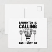 Badminton - Badminton belt Briefkaart (Voorkant / Achterkant)