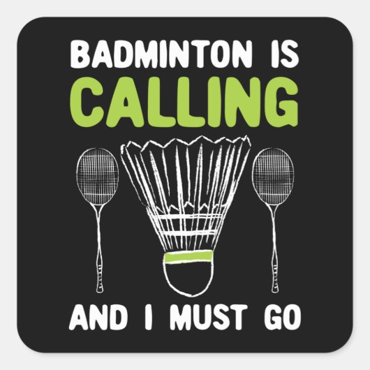 Badminton - Badminton belt Vierkante Sticker (Voorkant)