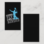 Badminton Badminton Gift Idea Birdie Racket Sport Visitekaartje (Voorkant / Achterkant)