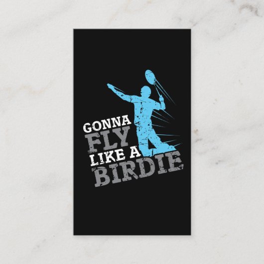 Badminton Badminton Gift Idea Birdie Racket Sport Visitekaartje (Voorkant)
