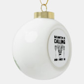 Badminton - Badminton Is Calling Keramische Bal Ornament (Links)