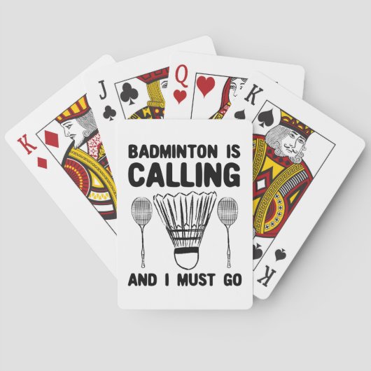 Badminton - Badminton Is Calling Pokerkaarten (Achterkant)