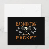 Badminton - Badminton is mijn racket Briefkaart (Voorkant / Achterkant)