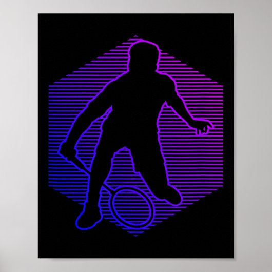 Badminton Badminton Player Men Women Shuttle Poster (Voorkant)