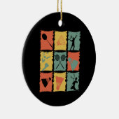 Badminton Badminton Player Retro Keramisch Ornament (Rechts)