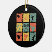 Badminton Badminton Player Retro Keramisch Ornament (Links)