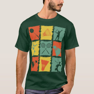 Badminton Badminton Player Retro T-shirt