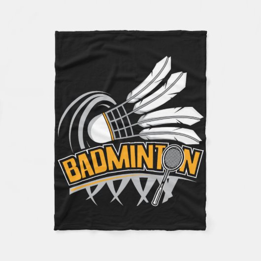 Badminton - Badminton Player Shuttle Birdie Fleece Deken (Voorkant)