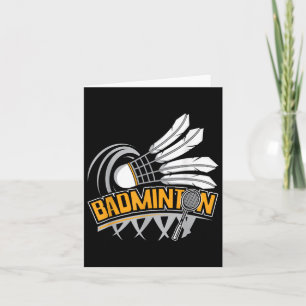 Badminton - Badminton Player Shuttle Birdie Kaart