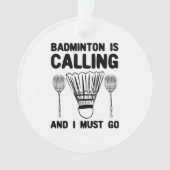 Badminton - Badminton roept Ornament (voorkant)