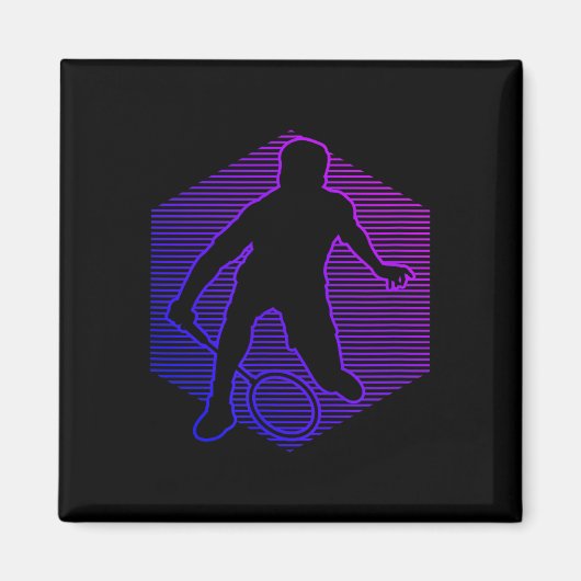 Badminton Badminton Speler Mannen Vrouwen Shuttle Magneet (Voorkant)