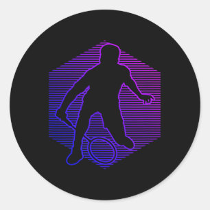 Badminton Badminton Speler Mannen Vrouwen Shuttle Ronde Sticker