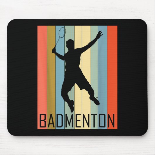 Badminton - Badmintonspeler Muismat (Voorkant)