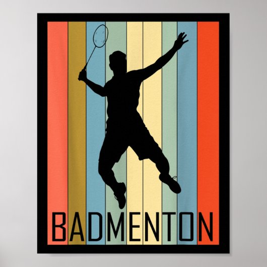 Badminton - Badmintonspeler  Poster (Voorkant)