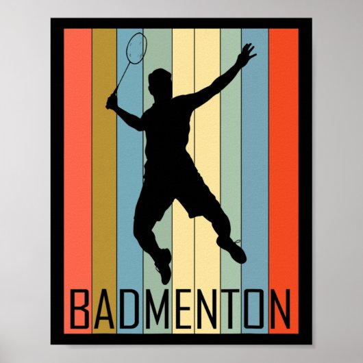 Badminton - Badmintonspeler Poster (Voorkant)
