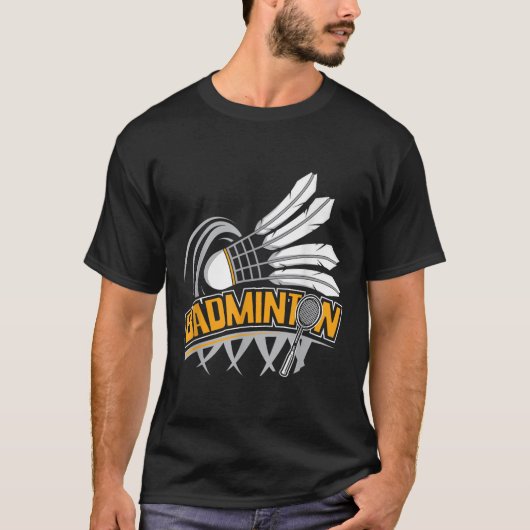 Badminton - Badmintonspeler Shuttle Birdie T-shirt (Voorkant)