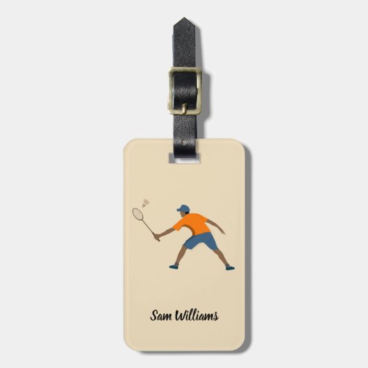 Badminton Bagagelabel (Voorkant verticaal)