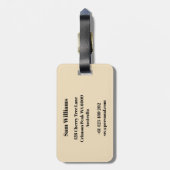 Badminton Bagagelabel (Achterkant verticaal)