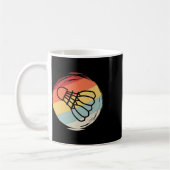 Badminton Ball 60s 70s Style Design Koffiemok (Links)