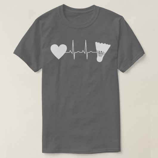 Badminton Ball Hartslag 2 T-shirt (Design voorkant)