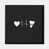 Badminton Ball-hartslag Magneet (Voorkant)