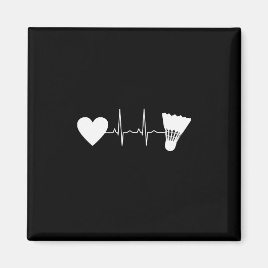 Badminton Ball-hartslag Magneet (Voorkant)