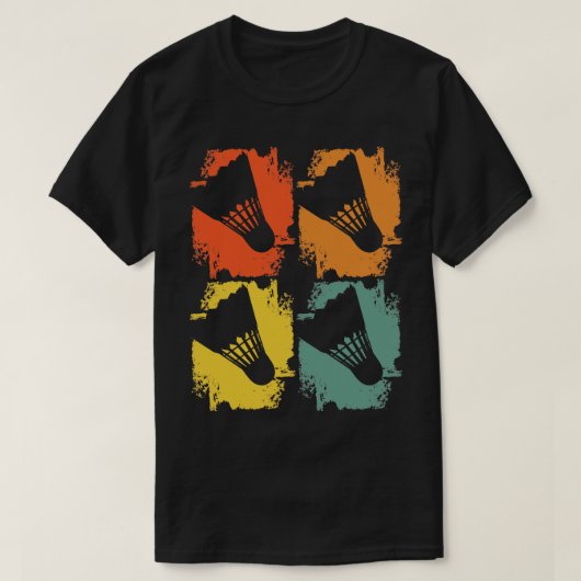Badminton Ball Retro T-shirt (Design voorkant)
