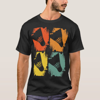 Badminton Ball Retro T-shirt