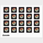 Badminton Ball Vierkante Sticker (Vel)