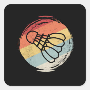 Badminton Ball  Vierkante Sticker