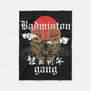 Badminton Bang, Rozen Scorpions Sportieve Bloemen Fleece Deken